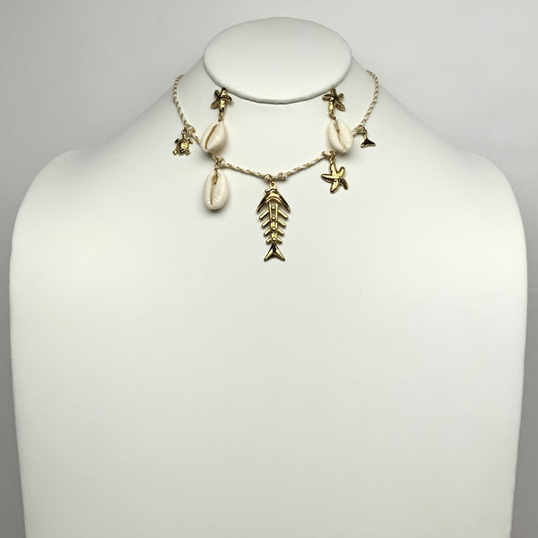Cord Nautical Charm Necklace Set