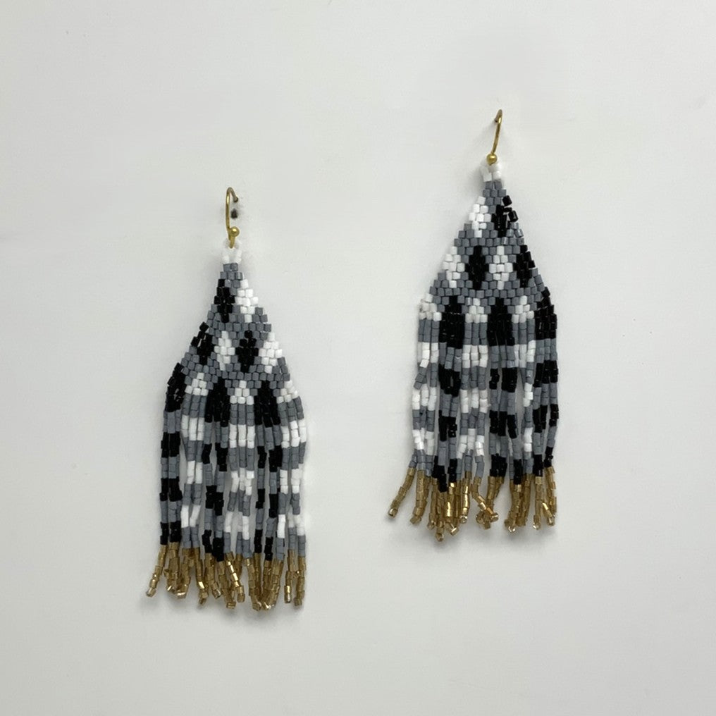 Beaded Christmas Pattern Earrings