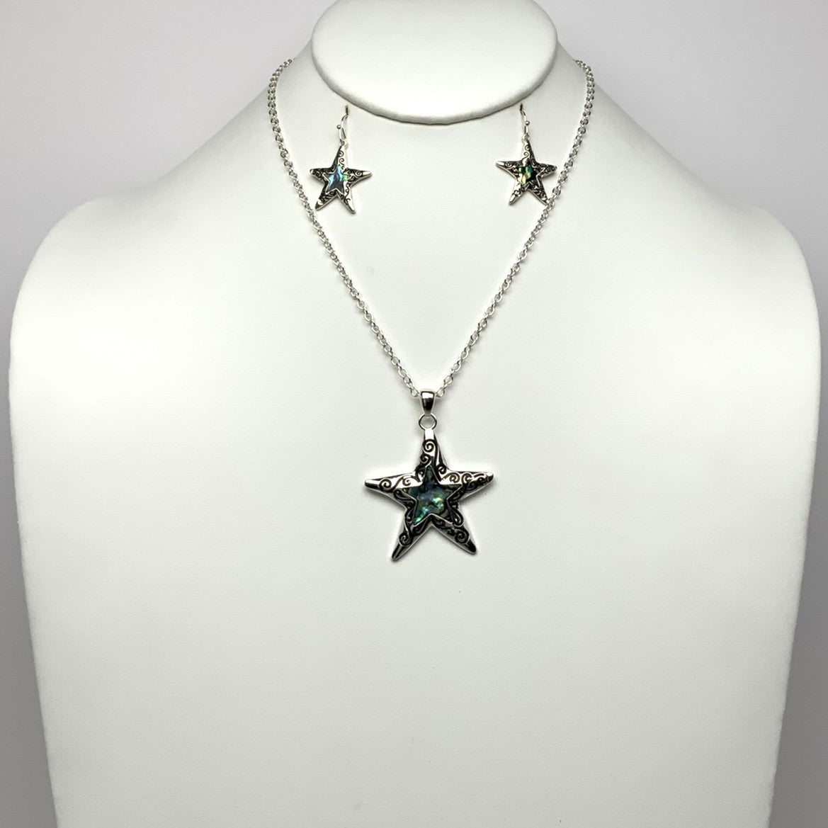 Western Abalone Star Necklace Set