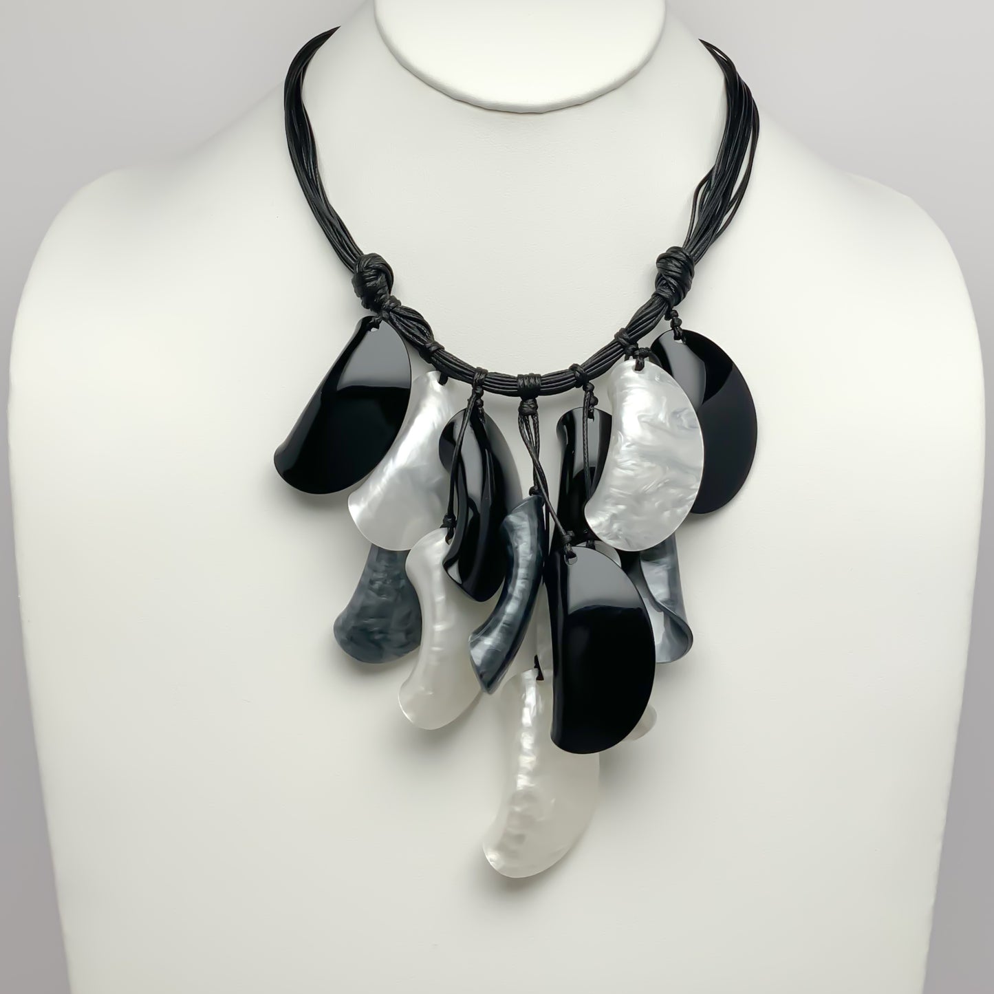 Wavy Lucite Drop Necklace