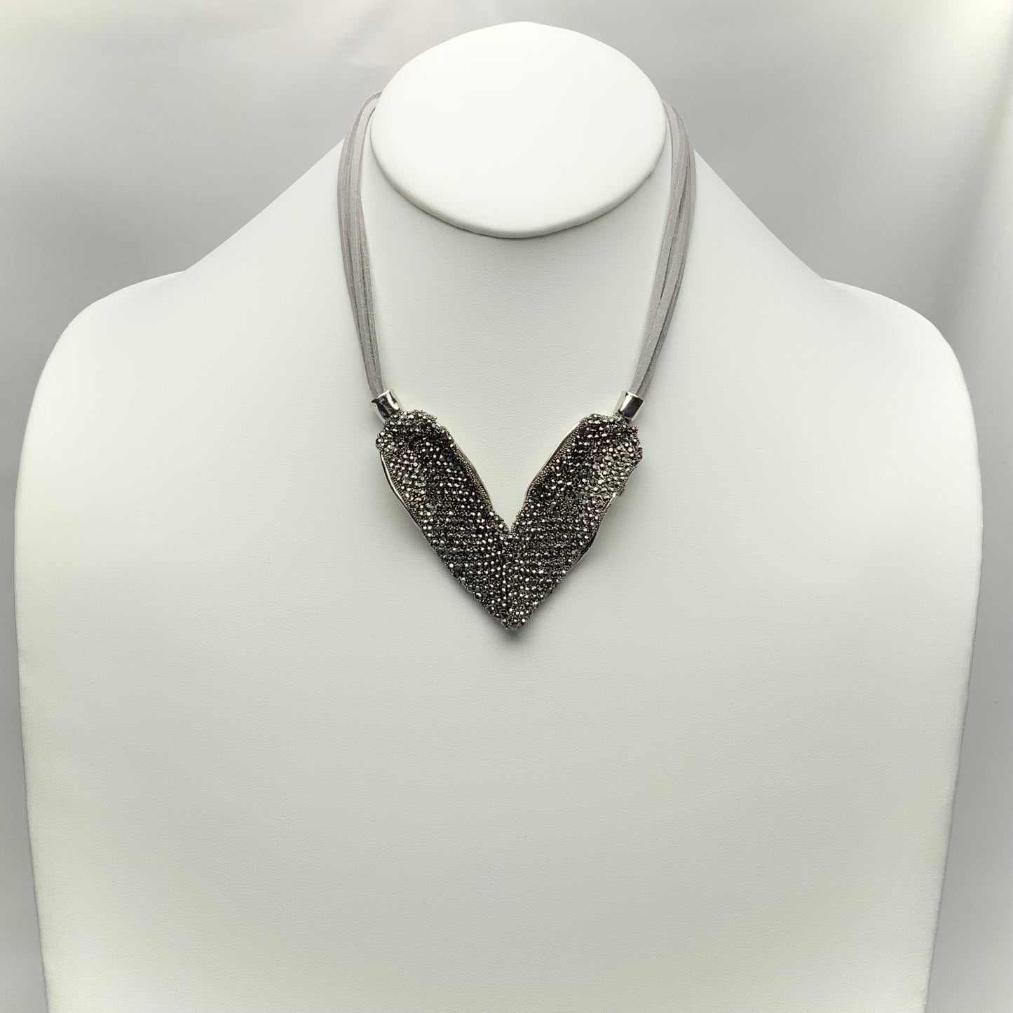 Rhinestone Heart Necklace