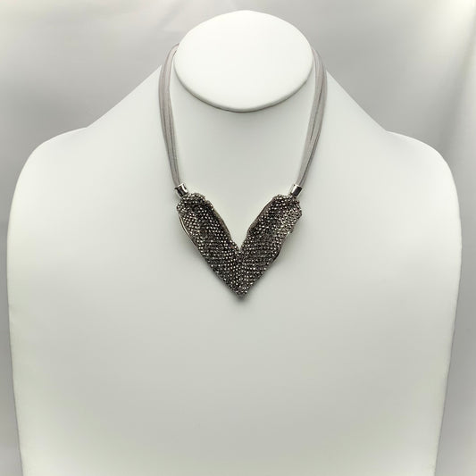 Rhinestone Heart Necklace