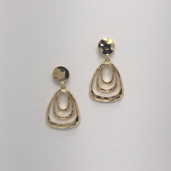 Triple Hoop Drop Earrings