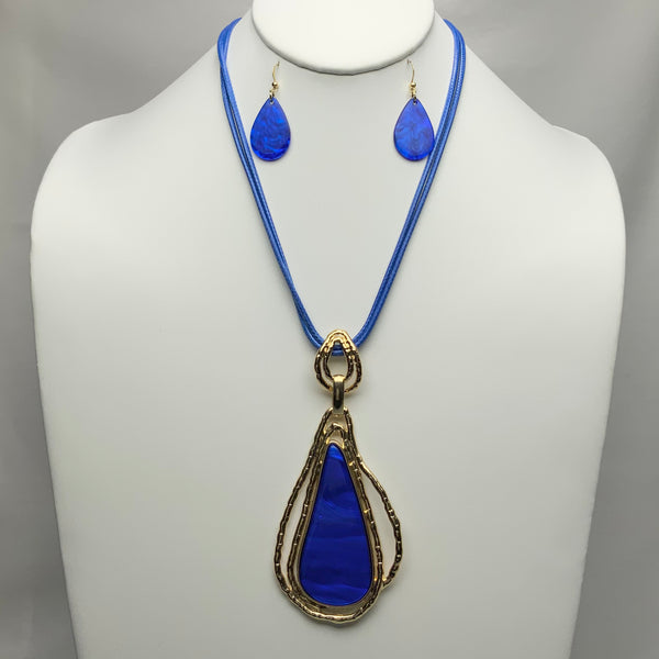 Lucite Teardrop Necklace