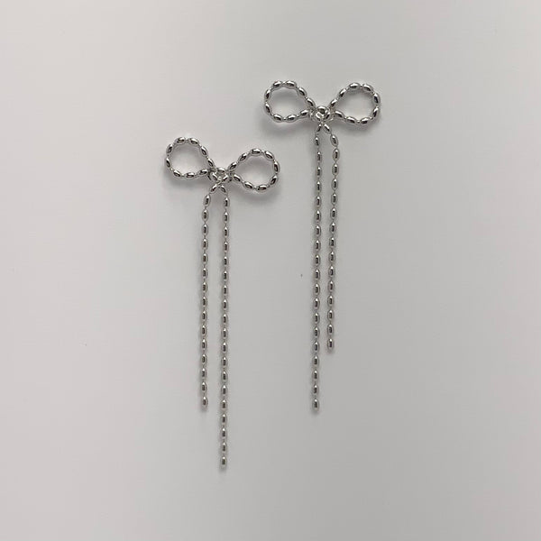 Beaded Bow Tie Earrings