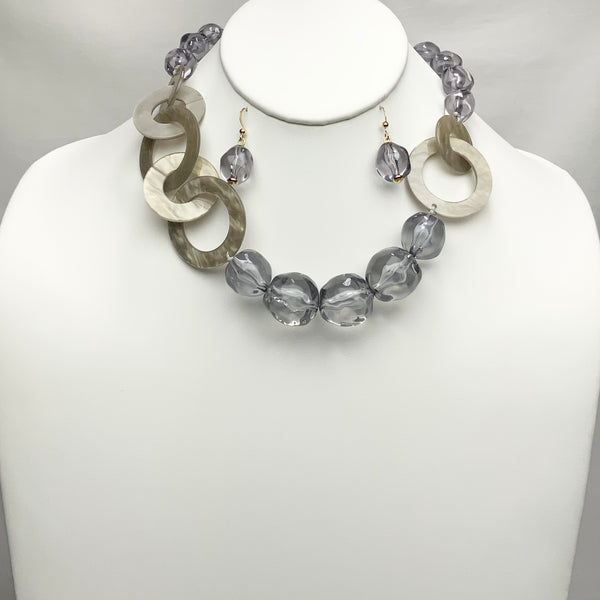 Lucite Spheres Necklace