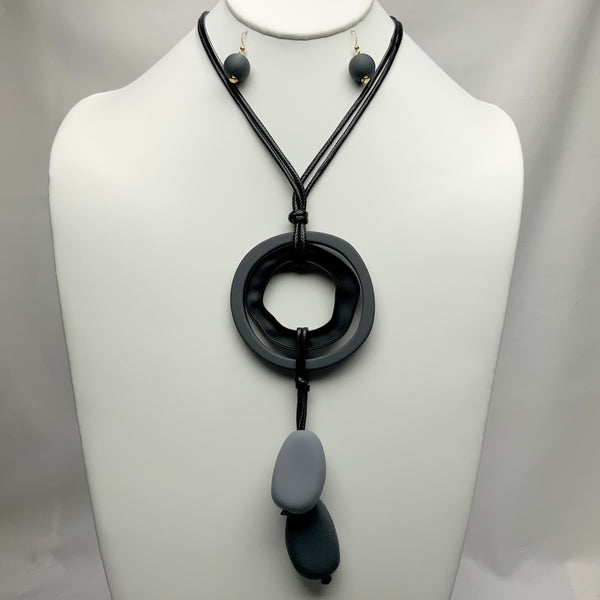 Circle Drop Necklace Set