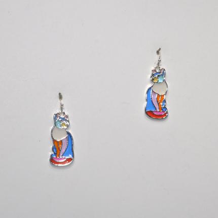 Glass Cat Earrings