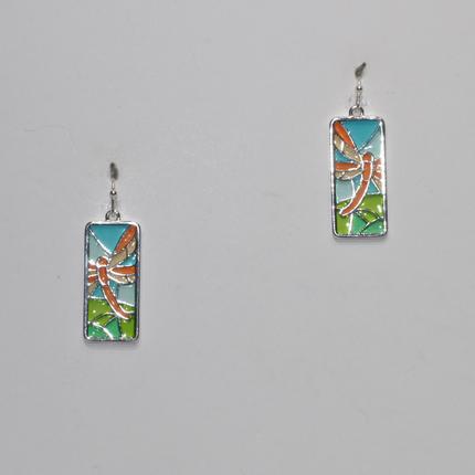 Glass Dragonfly Earrings