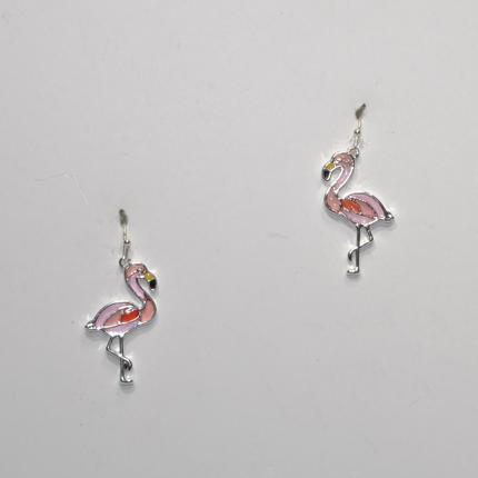 Glass Flamingo Earrings