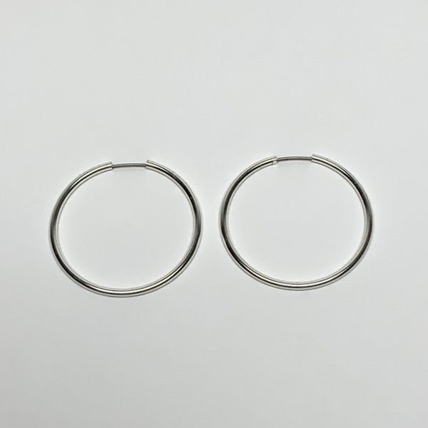 Smooth Mid-Size Hoop Earrings