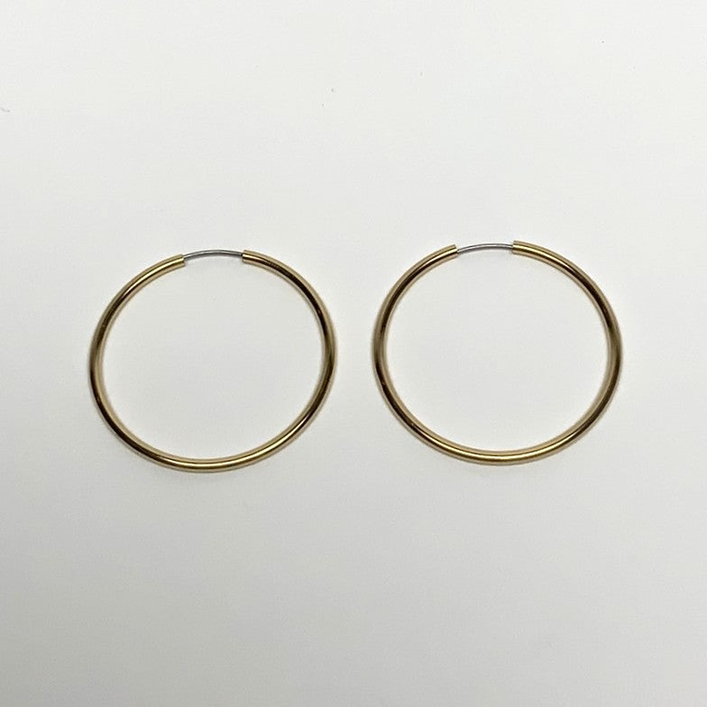 Smooth Mid-Size Hoop Earrings