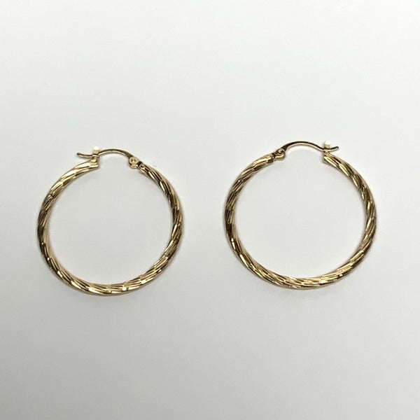 Ribbed Hoop Earrings