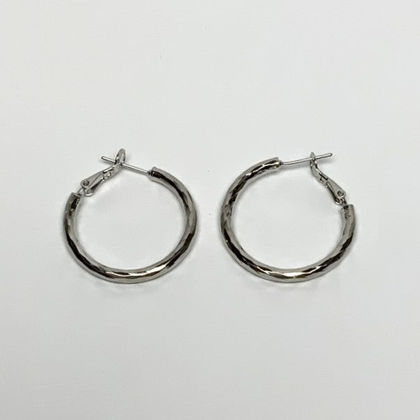 Thick Textured Hoop Earrings