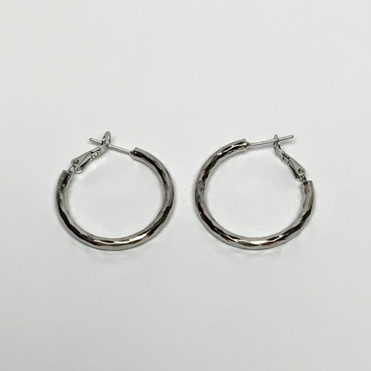 Thick Textured Hoop Earrings