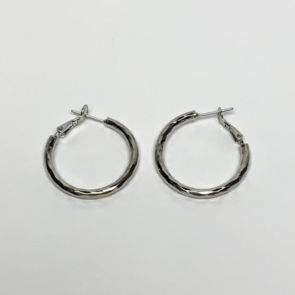 Thick Textured Hoop Earrings