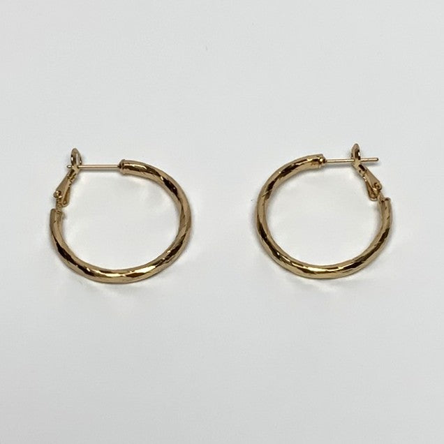 Thick Textured Hoop Earrings
