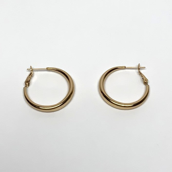 Thick Mid-Size Hoop Earrings