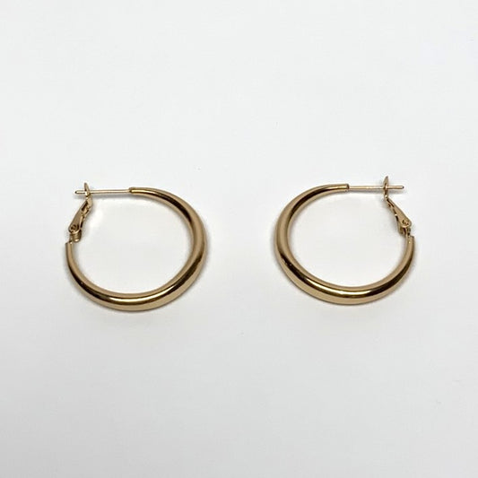 Thick Mid-Size Hoop Earrings