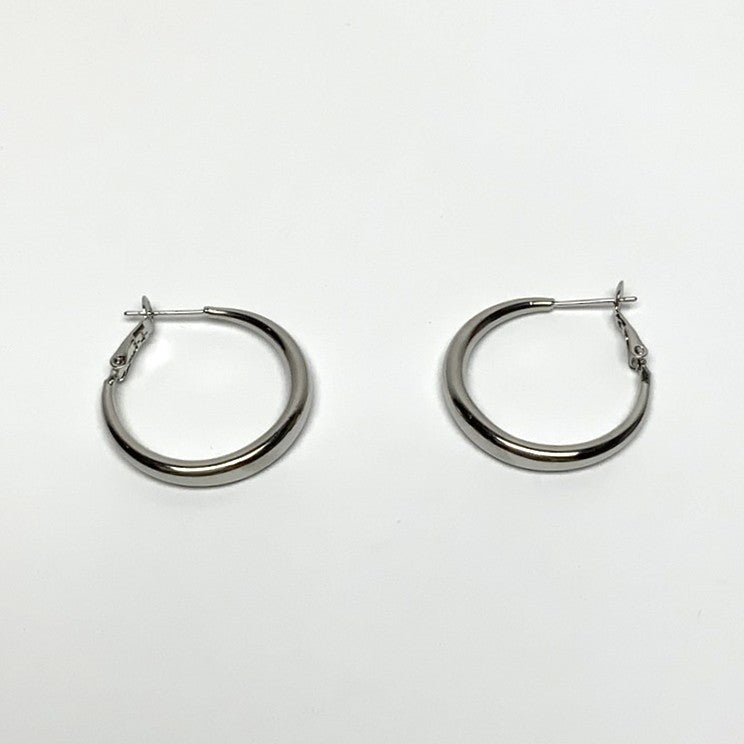 Thick Mid-Size Hoop Earrings