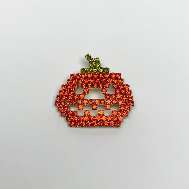 Crystal Jack O Lantern Pin