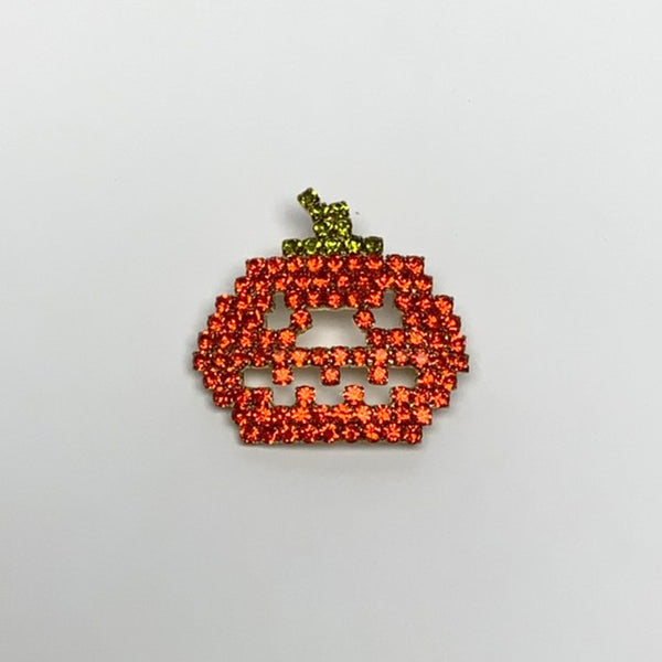 Crystal Jack O Lantern Pin