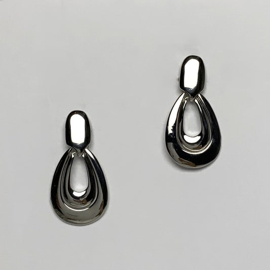 Layered Teardrop Clip On Earrings