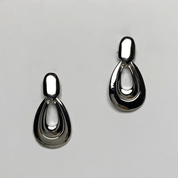 Layered Teardrop Clip On Earrings
