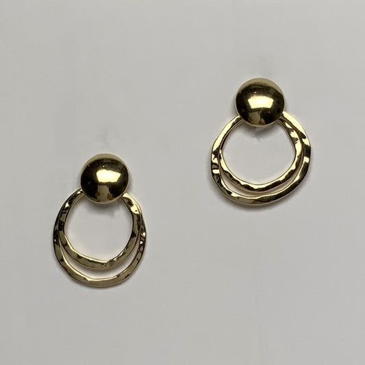 Clip On Layered Circle Earrings