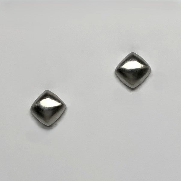 Puffed Square Clip On Earrings