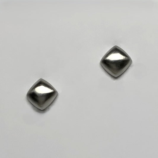 Puffed Square Clip On Earrings