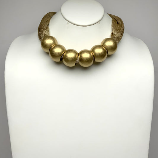 Giant Bead Mesh Necklace