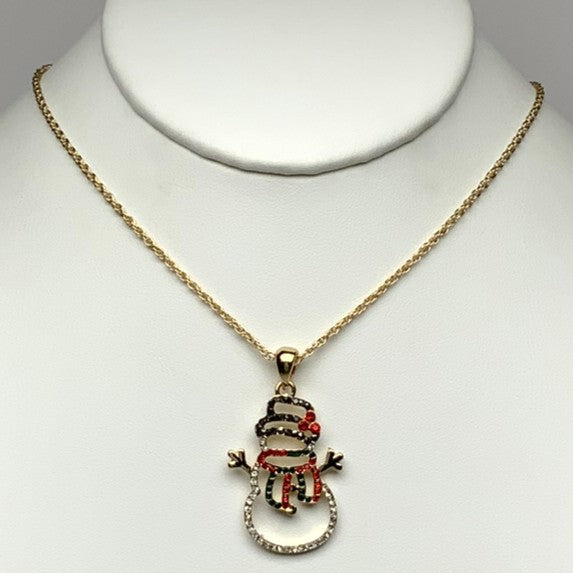 Bling Snowman Necklace