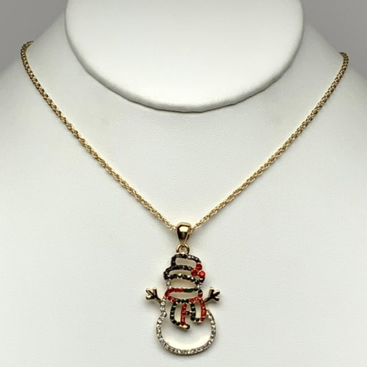 Bling Snowman Necklace