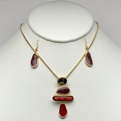 Layered Enamel Necklace Set