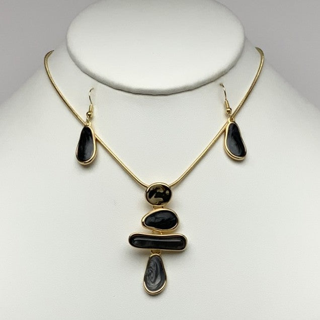 Layered Enamel Necklace Set
