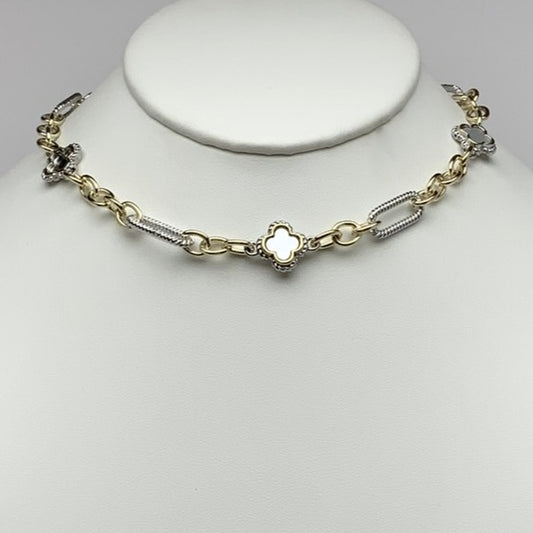 Designer Chunky Silver and Gold Necklace