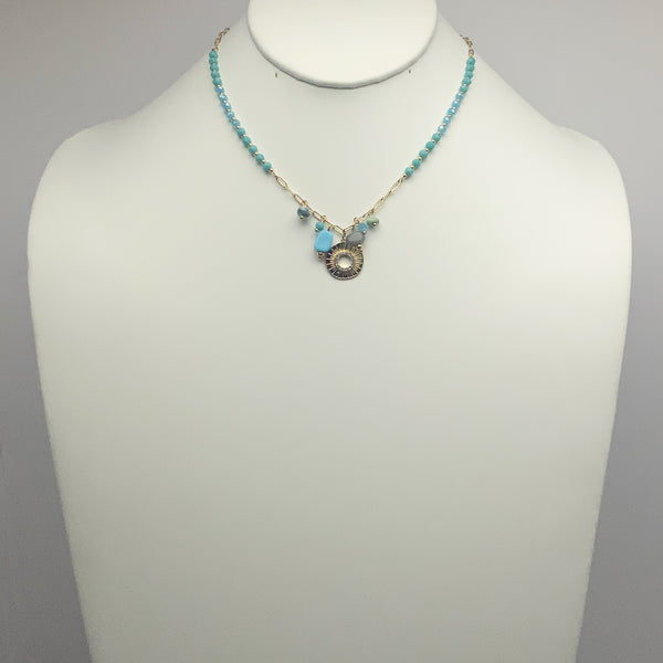 Chains and Rhinestone Necklace