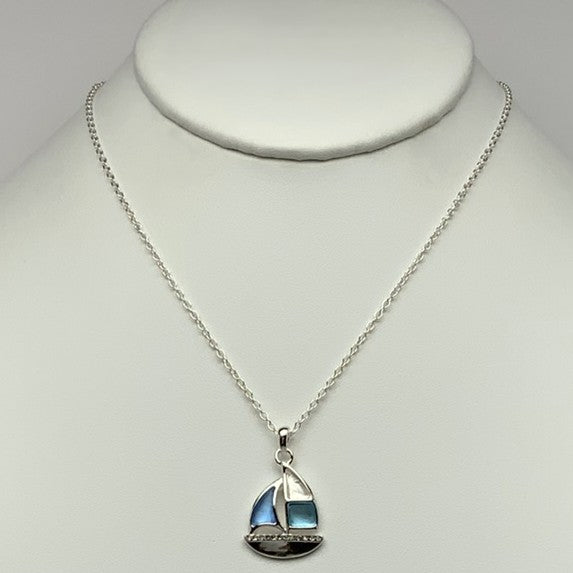 Silver Sailboat Necklace