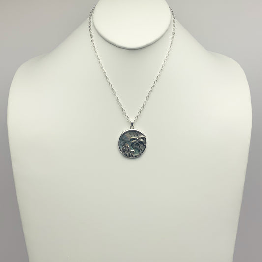 Palm Tree and Waves Necklace