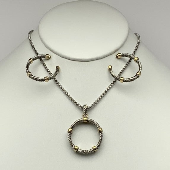 Silver Circle Pendant Necklace