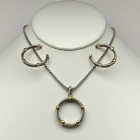 Silver Circle Pendant Necklace