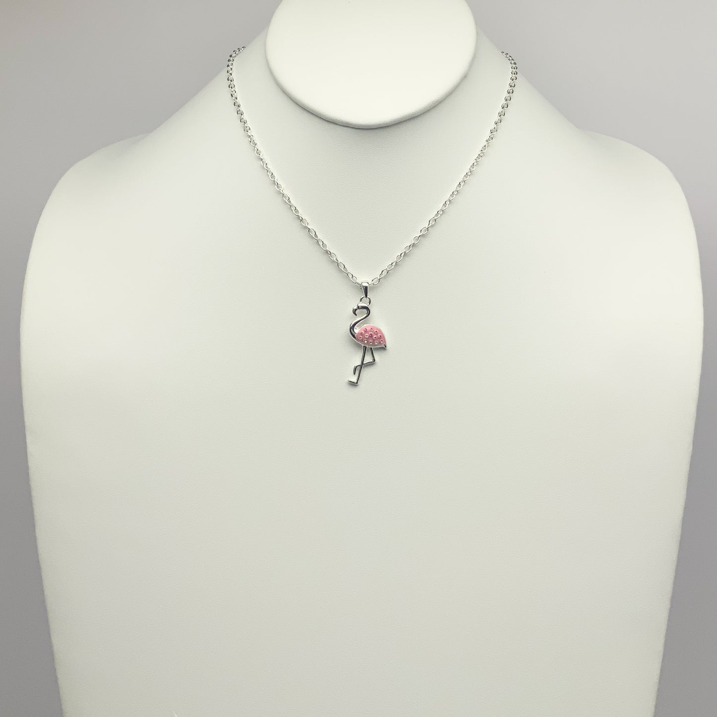 Flamingo Crystal Drop Necklace