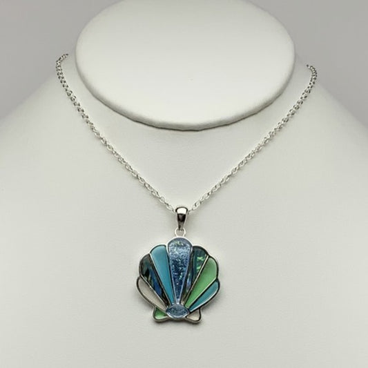 Glass Seashell Nautical Necklace