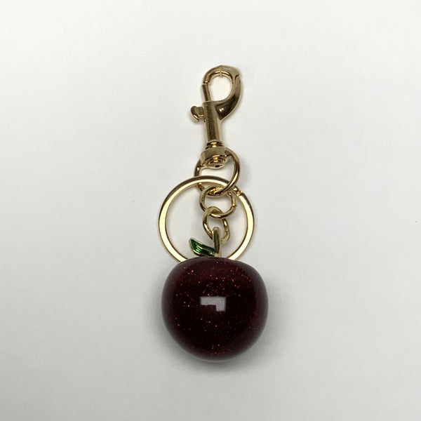 Glitter Apple Keychain