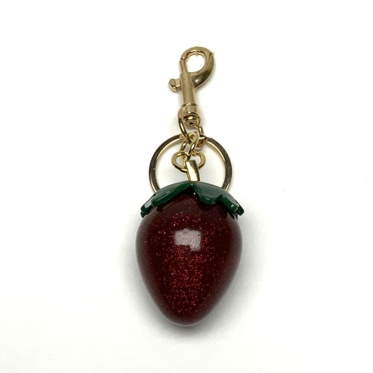 Strawberry Glitter Keychain
