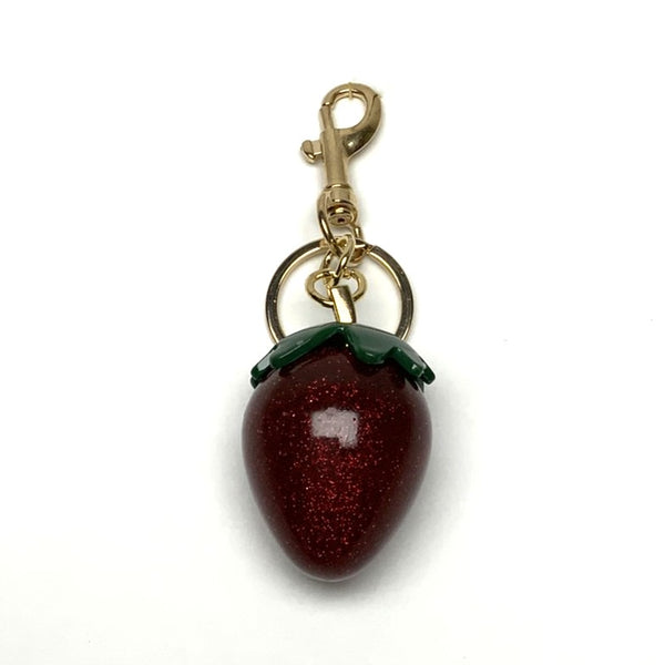 Strawberry Glitter Keychain