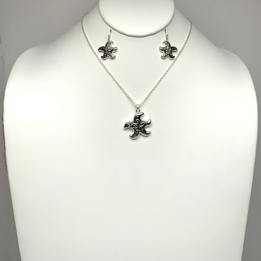 Western Style Starfish Necklace Set