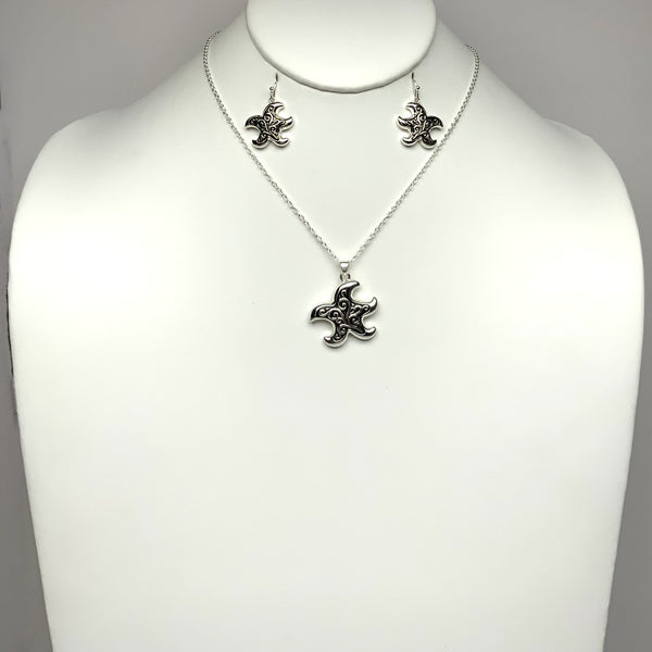 Western Style Starfish Necklace Set