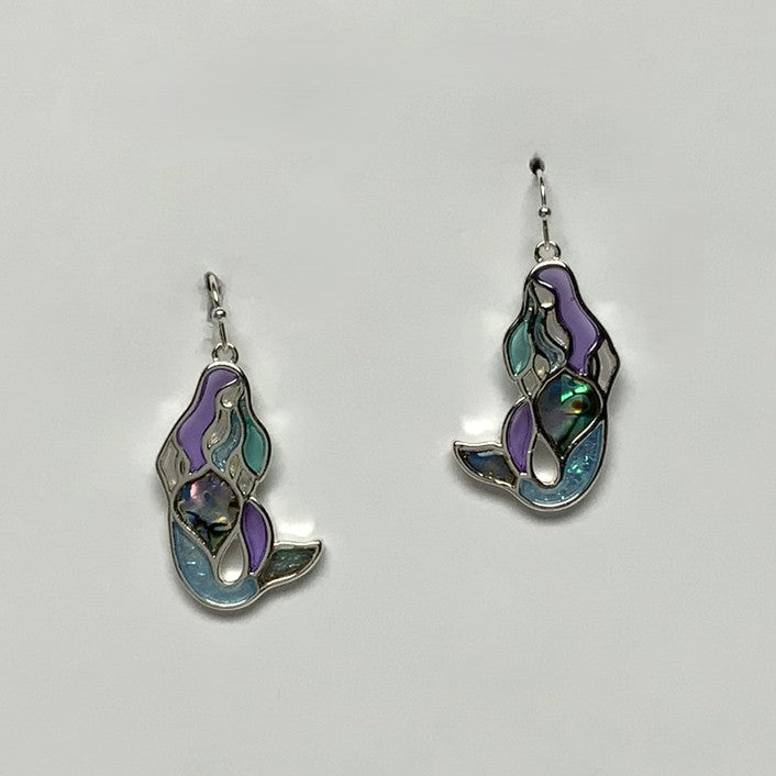 Mermaid Enamel Earrings